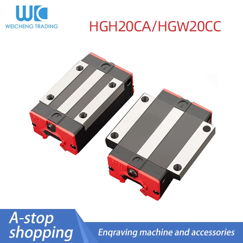 

1pc Square HGH20CA Flange HGW20CC Linear Rail Width 20mm HGR20 HB20 for CNC Machine Parts