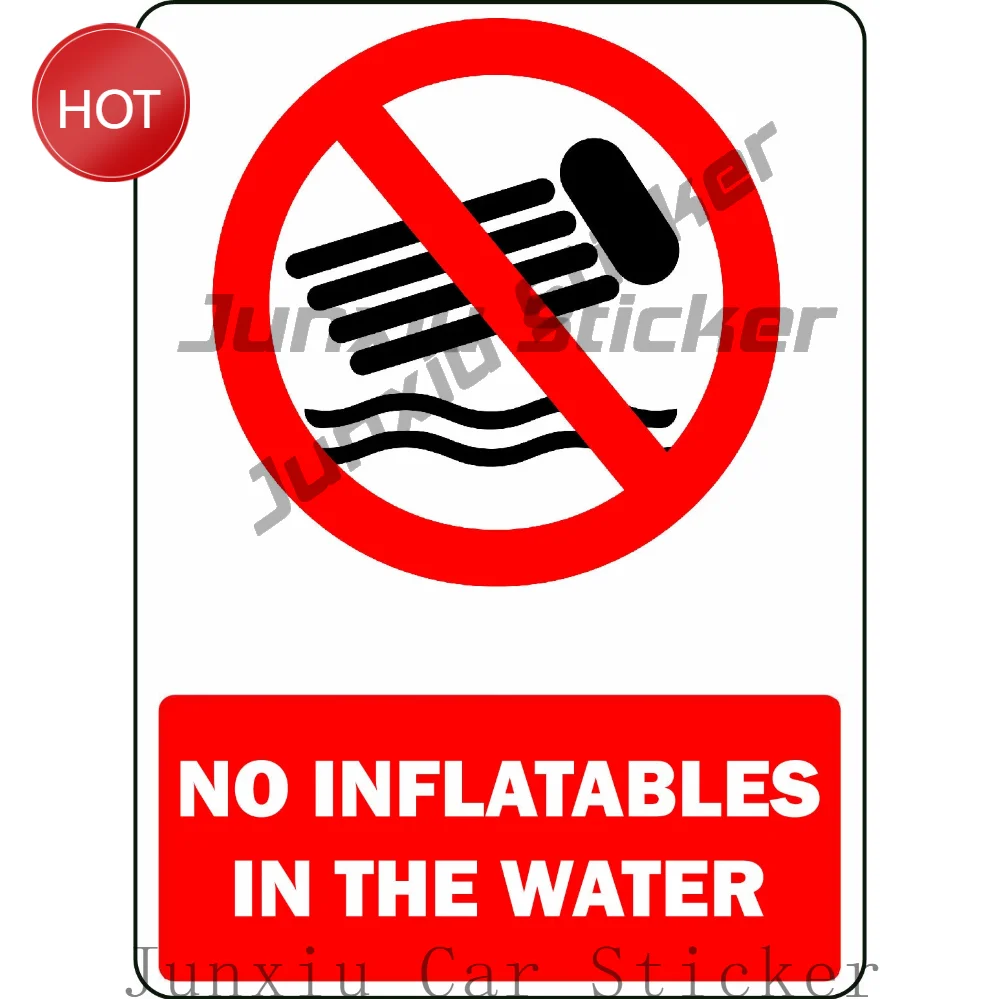 No Inflatables In The Water PVC Safety Sticker For Marina Entrances And Recreation Areas Water Recreation Safety Decal