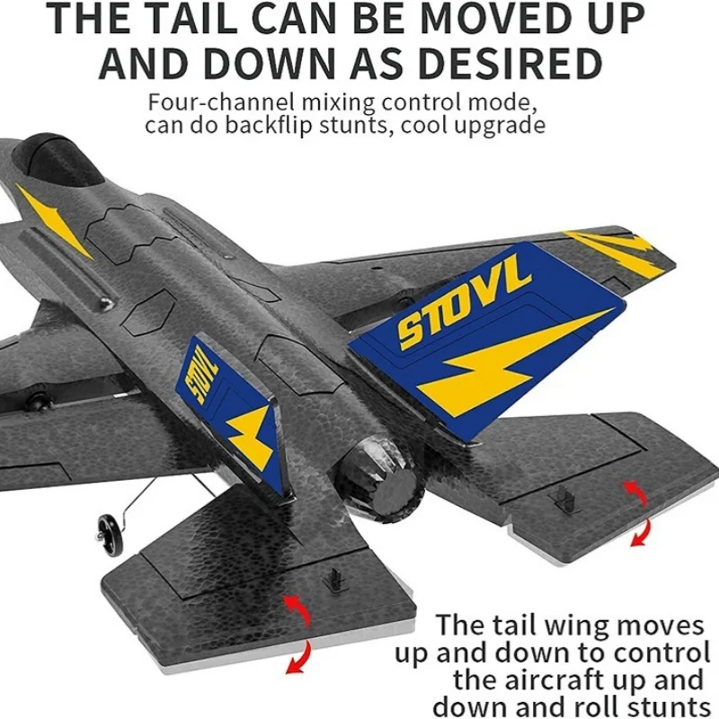 2.4G Afstandsbediening Vliegtuig Zweefvliegtuig F35 Jager Vaste Vleugel Elektrische Afstandsbediening Vliegtuig Geleid Model Vliegtuig Schuim Vliegtuig Mod