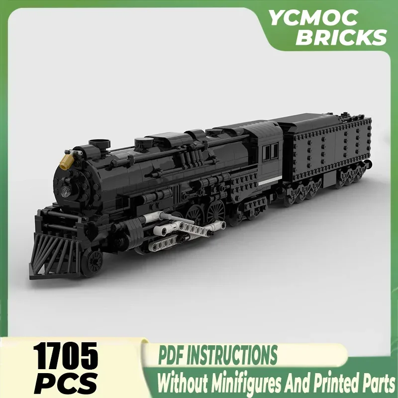 Moc Building Blocks Pere Marquette 1223 Model Locomotive Technology Bricks DIY Assembly Train Mechanical Tools Toy Gift