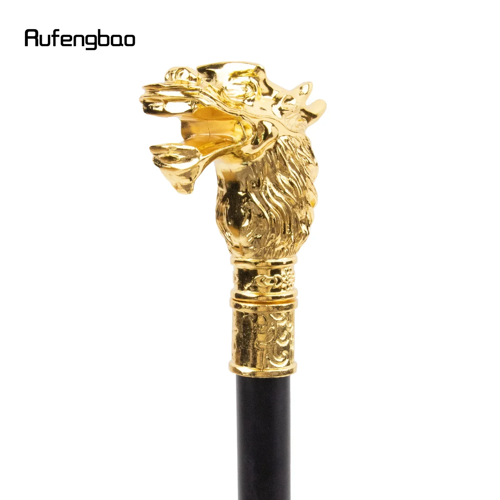 الذهبي التنين رئيس واحد مشترك موضة عصا للمشي ديكور مصاص دماء تأثيري حفلة عصا للمشي هالوين كروسيه 93 سنتيمتر