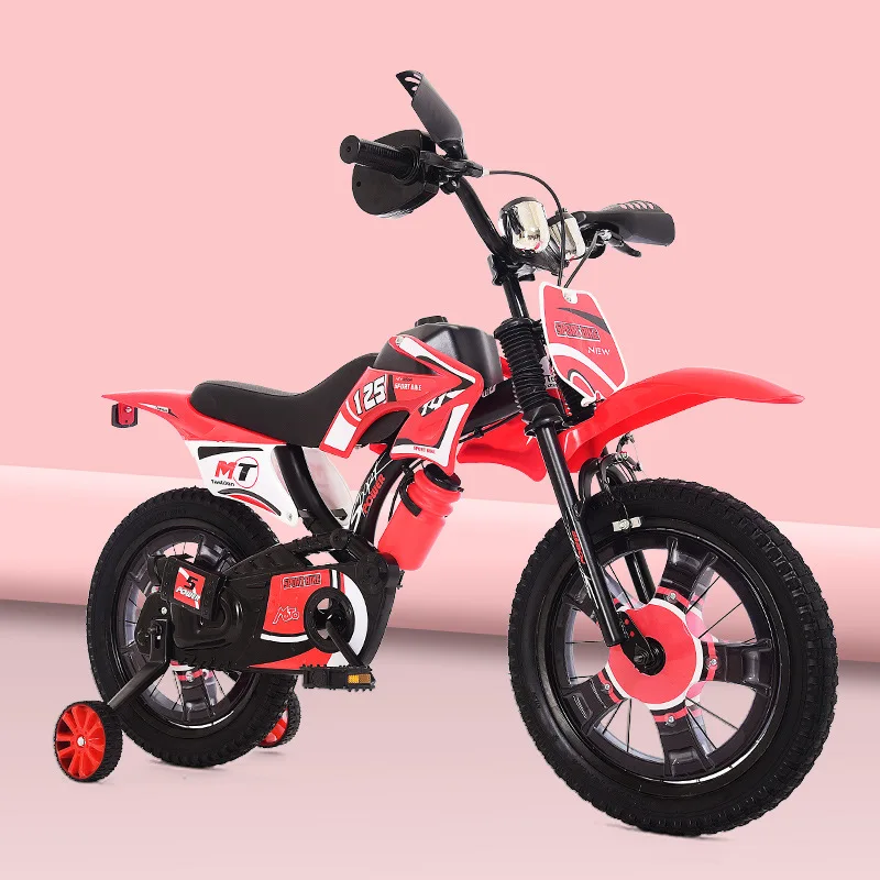 Children's Simulation Motorcycle Bicycle 12 Inch 14 Inch 16 Inch Children's Bicycle Comfortable And Safe Baby Walker Bicycle