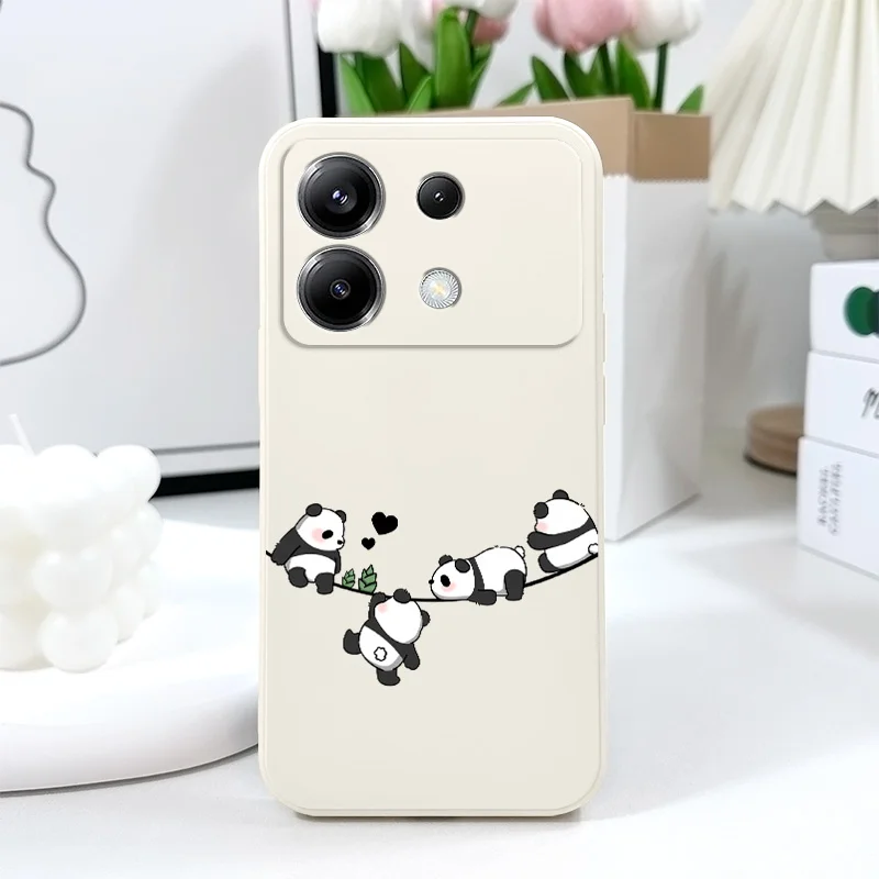 Baby Panda Phone Case For Xiaomi Poco F8 F7 X7 X6 F6 M6 M5 M5S F5 X5 F4 X4 M4 F3 M3 X3 Pro Ultra 4G 5G GT Silicone Cover