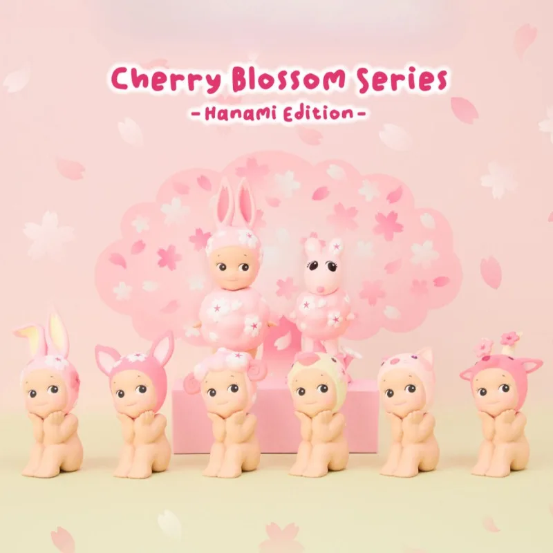 

Genuine Sonny Angel Cherry Blossom See Series Lie Prone Angel Mysterious Blind Box Tide Play Surprise Box Ornaments Holiday Gift