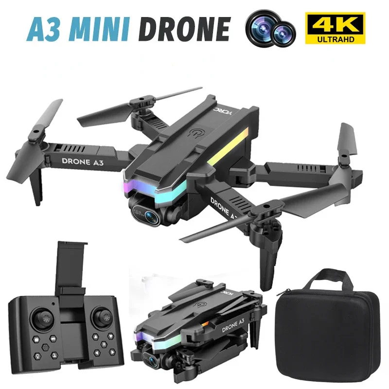 

A3 Mini Drone 4K HD Dual Camera 2.4G 4CH Foldable RC Helicopter FPV Wifi Quadcopter Obstacle Avoidance rc Drone A3