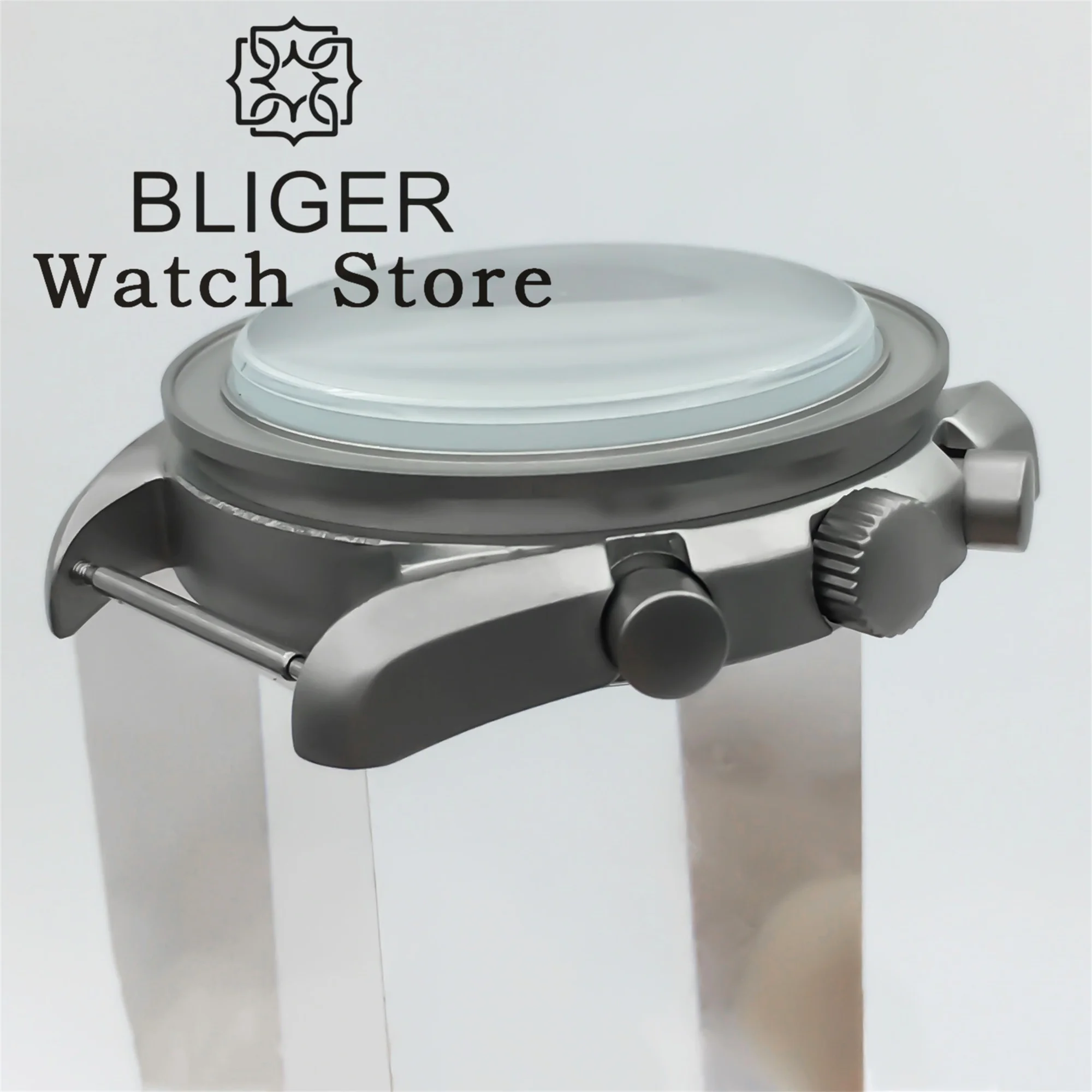 BLIGER 40mm VK63 Titanium Watch Case Black Red Blue Green Insertl BLIGER 40mm VK63 Titanium Watch Case Black Red Blue Green Insertl