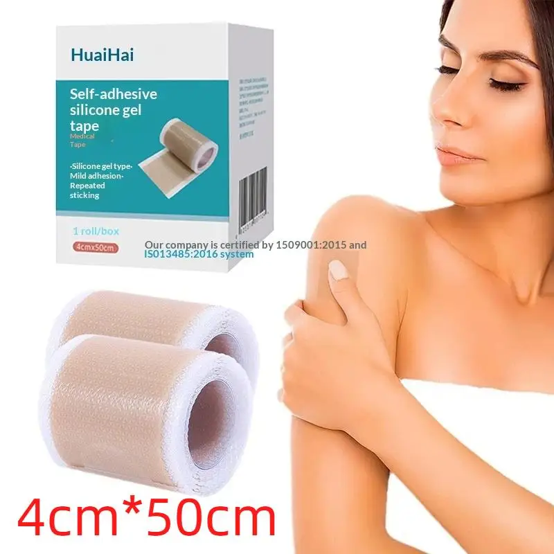 4cm*50cm Silicone Scars Sheets Removal Strips Silicone Gel Scars Strip For Keloid Surgery Burn Scars Patch