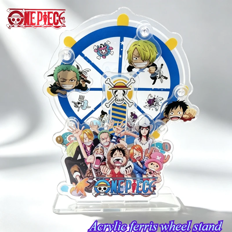 One Piece Cartoon Cute DIY Acrylic Ferris Wheel Stand Personalized 2D Desktop Ornaments Toys Animation Peripherals Wholesale