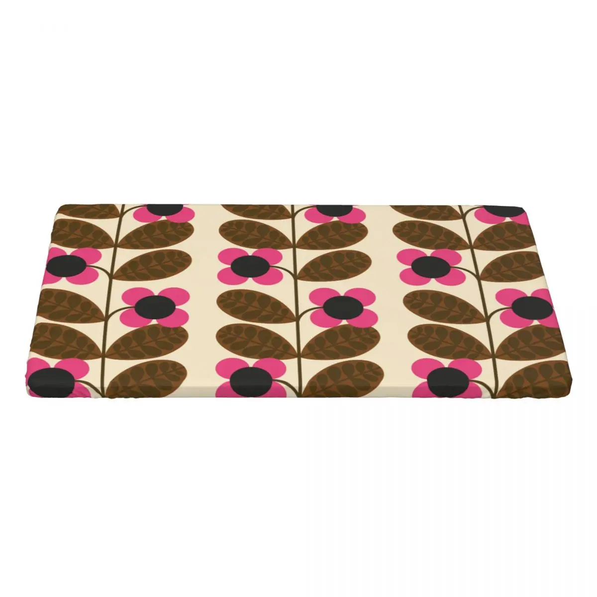 Custom Rectangular Oilproof Botanica Bloom Stem Fuchsia Flower Table Cover Orla Kiely Table Cloth 4FT Tablecloth for Dining