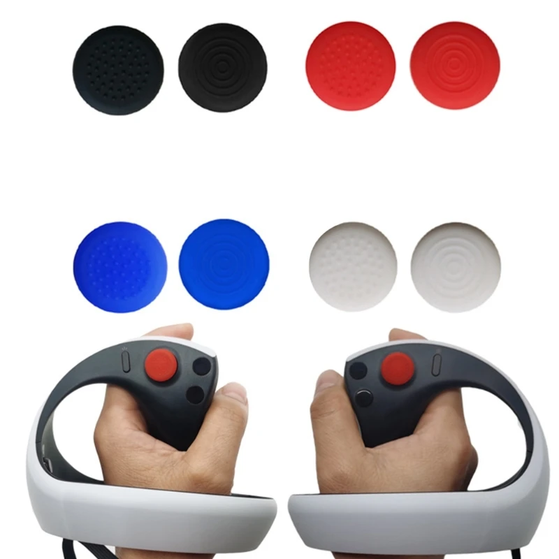 16 pçs polegar vara tampões aperto silicone pele anti-skid rocker caps para ps vr2 controlador mangas polegar vara rocker capa