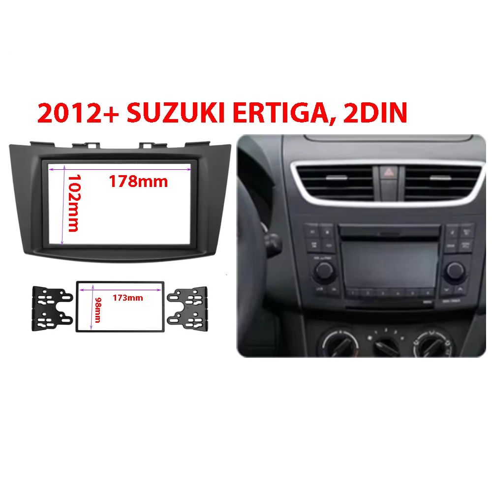 

Double Din Car Radio Fascia for Suzuki Swift 2012+ DVD Stereo Panel Dash Trim Reftting Installation Kit Frame Facia Bezel
