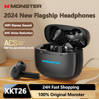 Original Monster XKT26 Bluetooth Headphones HiFi Stereo HD Voice Call Wireless Earphones Long Endurance Noise Reduction Headset