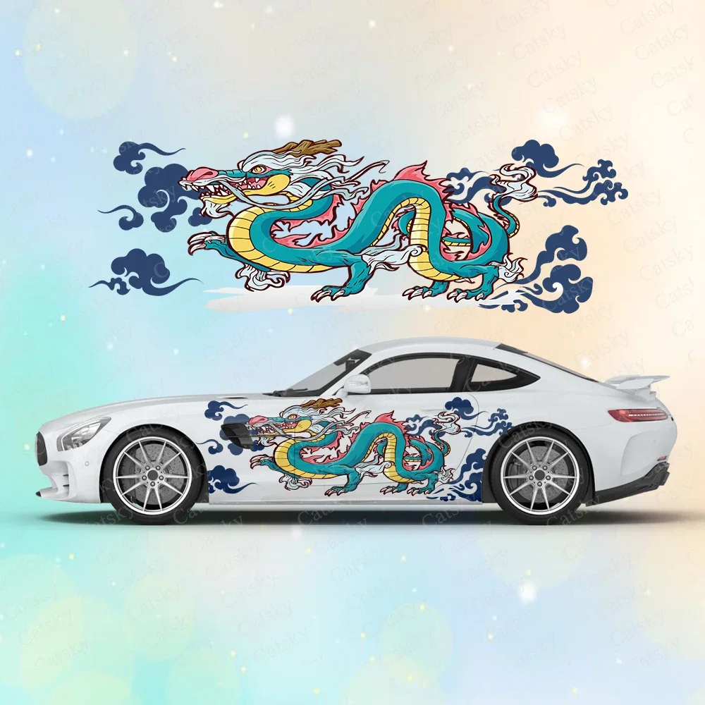 Chinese Dragon Large Car Stickers and Decals Car Body Stickers Car-Side Decals Waterproof Car Vinyl Stickers for Truck SUV