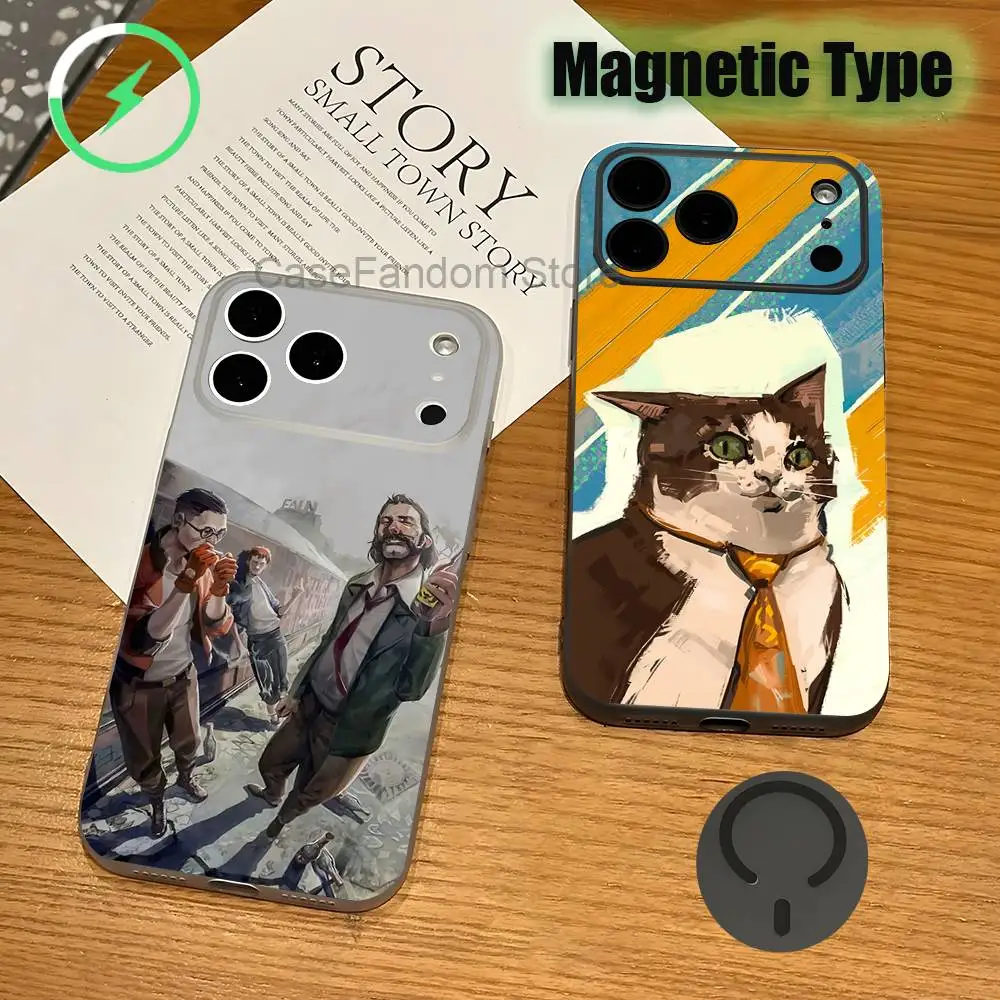 

Game D-Disco E-Elysiums For iPhone 17,16,15,14,13,12,11,Pro,Max,Plus Magnetic Wireless Charging Transparent gray Phone Case