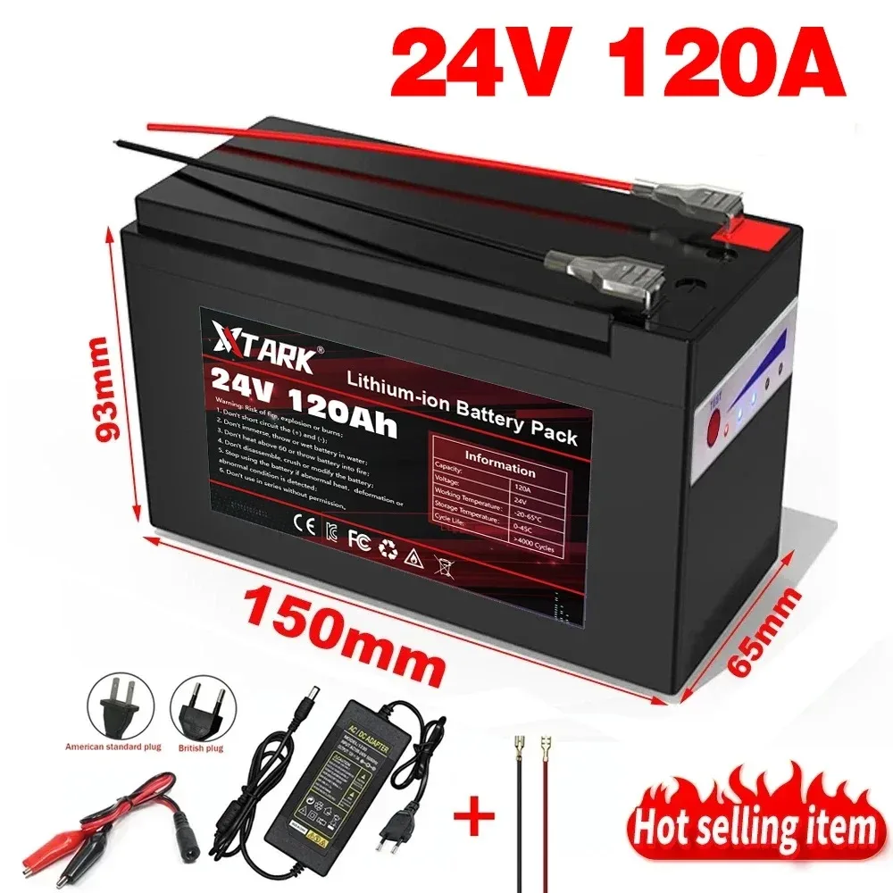 

NEW Sprayers 12V 120Ah Built-In High Current 30A BMS 18650 Lithium Battery Pack For Electric Vehicle Batterie 12.6V Charger