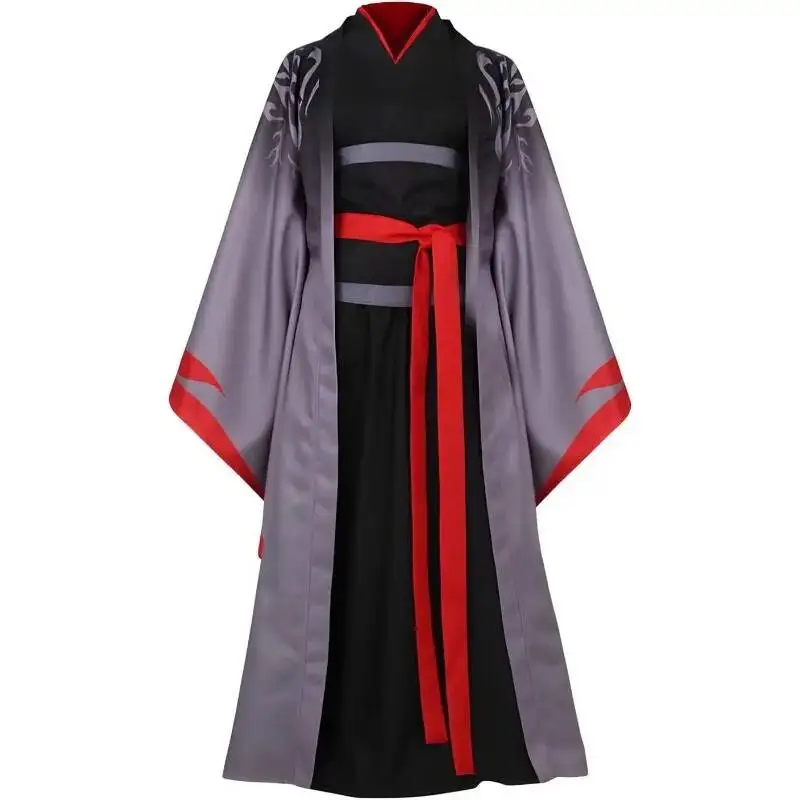 Anime Mo Dao Zu Shi Wei Wuxian Cosplay Costume Ancient Hanfu Long Robe Suit Wig for Women Men Halloween Carnival Party Outfit
