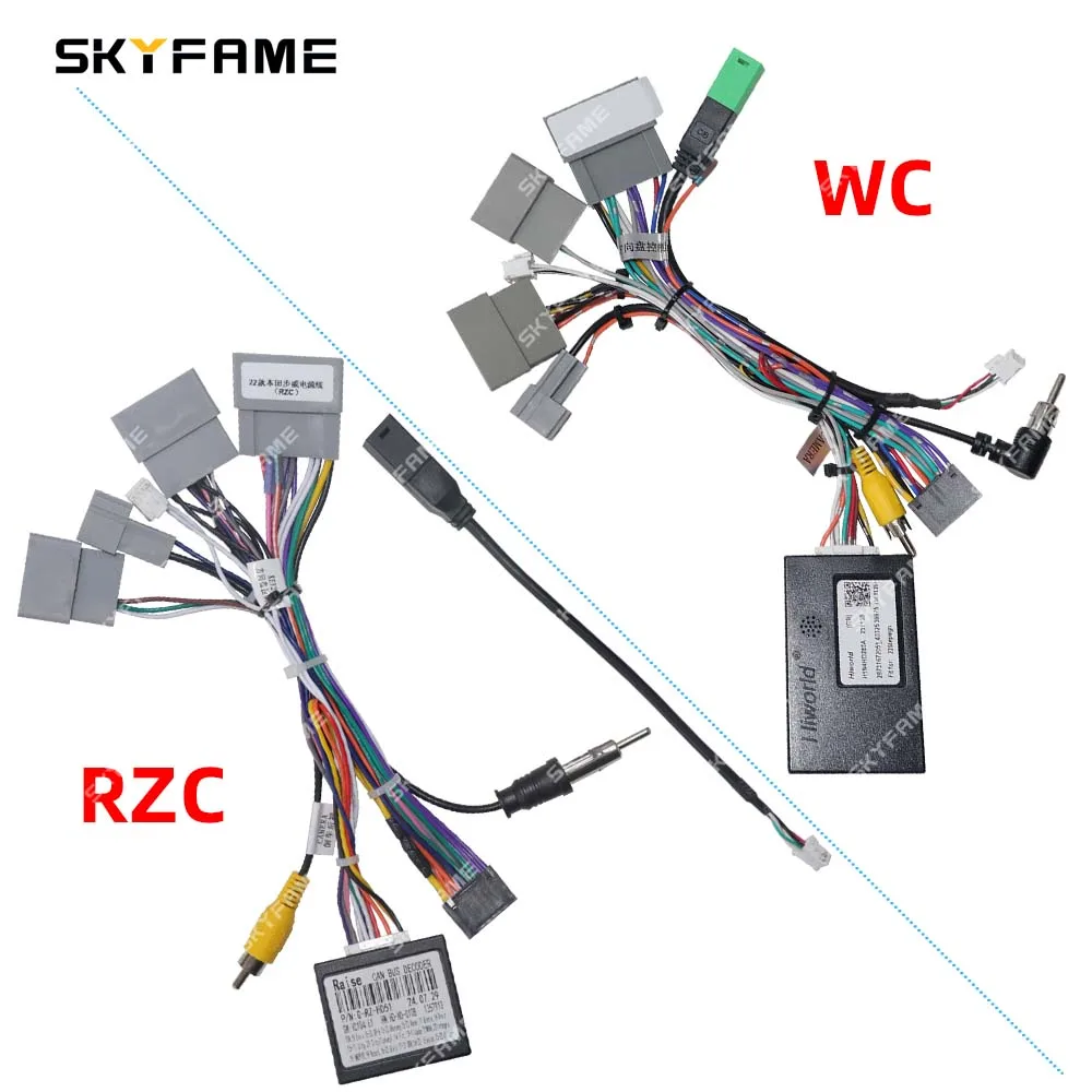 

SKYFAME Car 16pin Wiring Harness Adapter Canbus Box Decode Android Radio Power Cabler For Honda Stepwgn