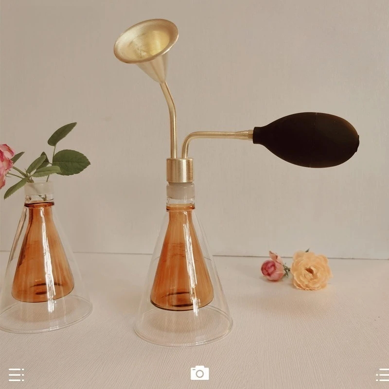 Brass Scent Bottle for Liquor Tea Tangerine Peel Coffee Essential Oil Perfume Sample Display SPA Aroma Sniffing Instrument