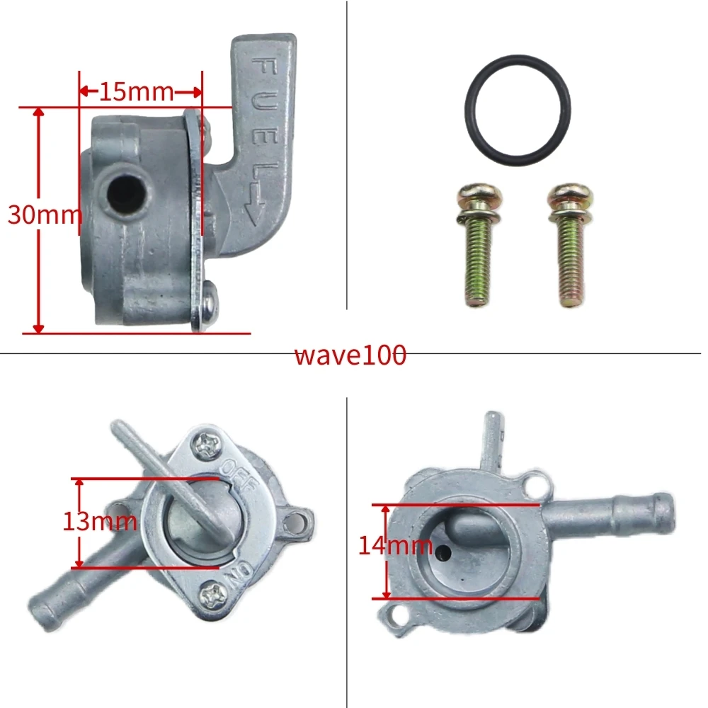 สำหรับรถ 50cc 70cc 90cc 100cc 110cc 125cc 150cc สวิตช์น้ำมันเชื้อเพลิง 6 มม. สำหรับรถ Pit Quad Dirt Bike ATV