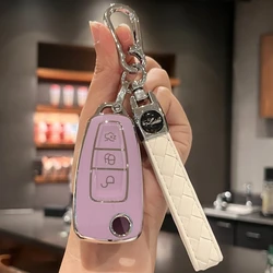 Car Key Case Cover Key Holder Keychain for Ford Fiesta Focus Galaxy Fusion Mondeo C-Max Kuga Ecosport