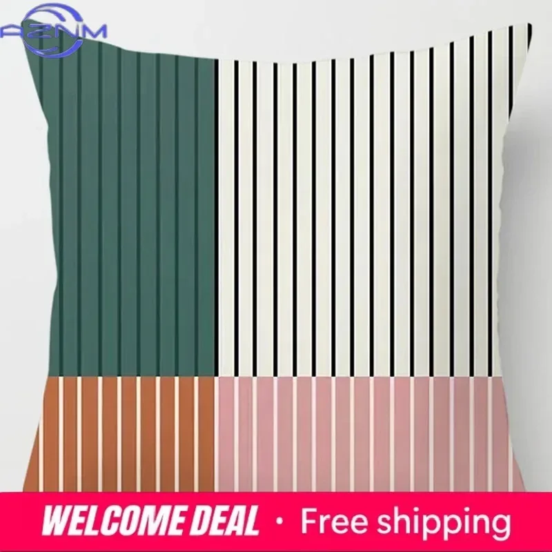 Home Office Decorative Pillow Bedroom Sofa Car Cushion Cover Abstract Line Pattern Series Throw Pillow