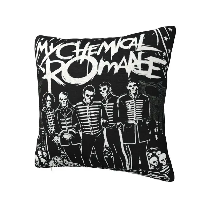 Custom Rock Band My C-Chemical Romances Mcr Square Pillow Cover Home Decorative 3D Double Side Print Cushion Cover for Car