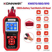 Konnwei KW870 KW880 KW890 3in1 12V Car Battery Tester Analyzer OBD2 Oil Reset Automotive Cranking Charging Test Code Reader