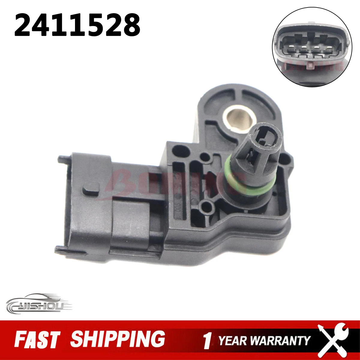 MAP Manifold Pressure Sensor 2411528 for 2004-2020 Polaris RZR 570 800 900 1000 EFI 2410422 100-2075-1 10020751