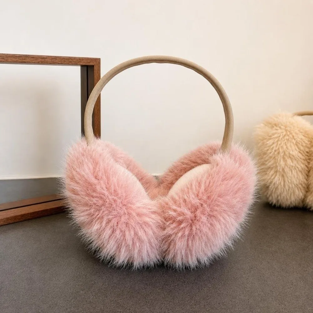 Korean Style Foldable Earmuffs Fluffy Non-slip Ear Warmer Thickened Warm Winter Earmuffs for Men and Women