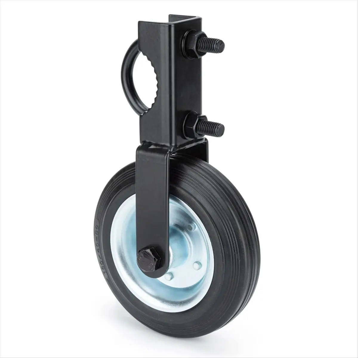 ABFS 6 Inch Gate Wheel Gate Caster Kit Heavy Duty Gate Helper Wheel Gate Support Wheel for Chain Link Fence Swing Gate, Black