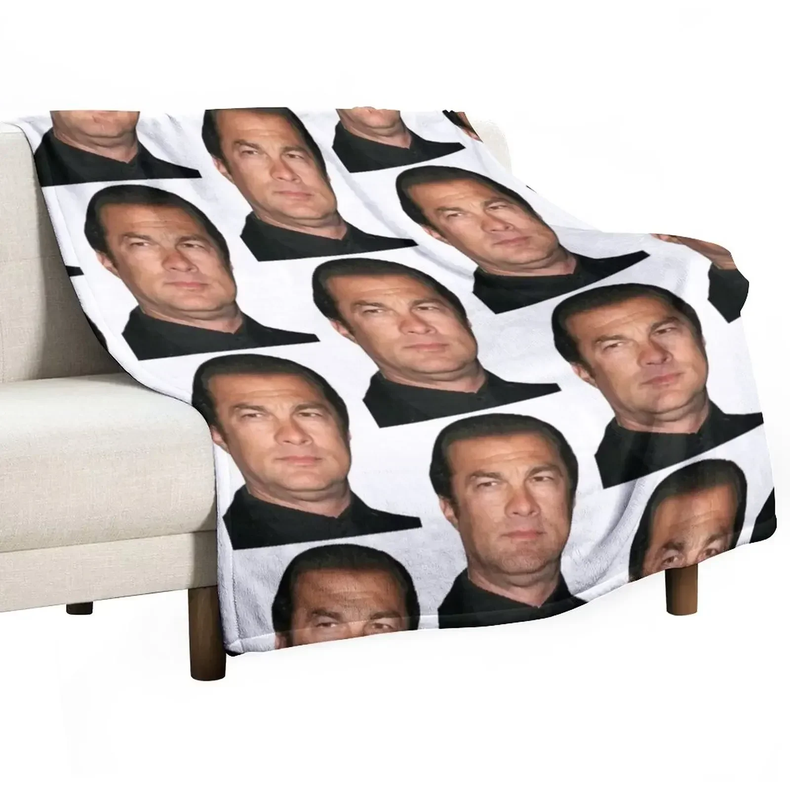

steven seagal Throw Blanket Fluffy Cozy Throw Blanket for Home Decor