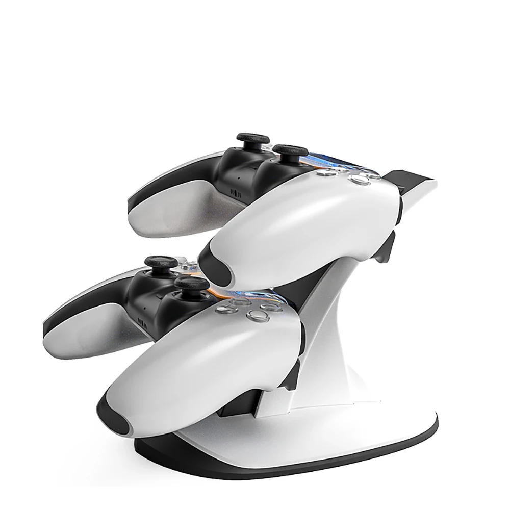 HBP-314 PS5 Gamepad White Seat Charging Dual Sense Charger PS5 Gamepad Accessory Charging Dual Charge Stand