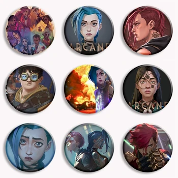 Spiel League of Legendes LOL Arcane Jinx Soft Button Pins Runaway Loli Brosche Abzeichen Tasche Zubehör Gamer Sammeln Sie Freunde Geschenke