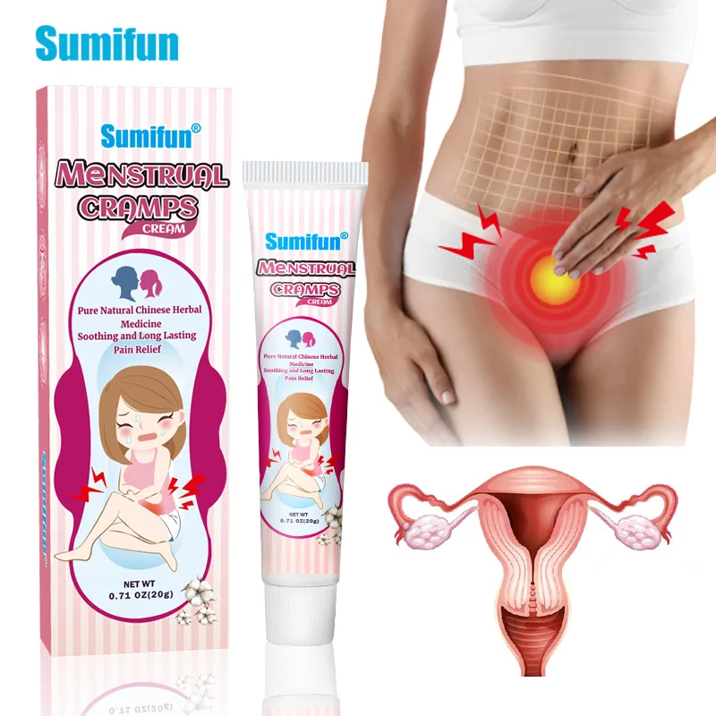 

20G Sumifun Dysmenorrhea Period Pain Relief Ointment Menstrual Cramps Cream Warm Palace Abdomen Herbal Medicine Health for Women