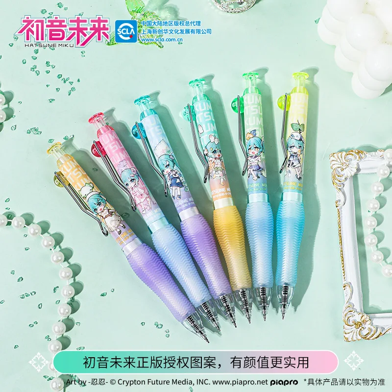 하츠네 미쿠 만화 귀여운 고급스러운 소녀 젤 펜 세트 문구류 청소년 학생 필기구 문구 도매 선물