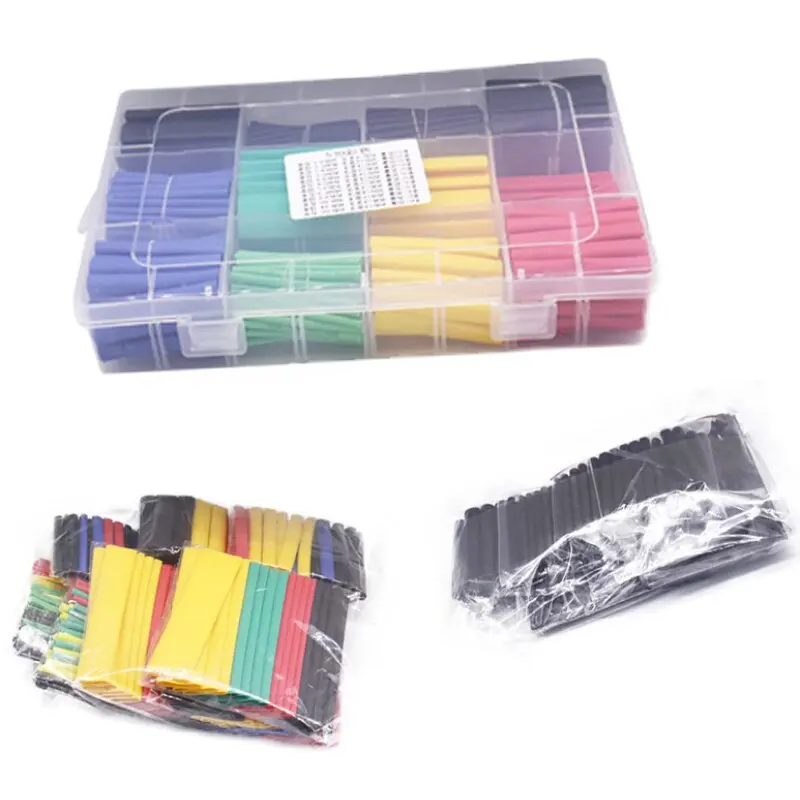530pcs Assorted Heat Shrink Tubing Termoretractil Wire Cable Insulation Shrink Wrap for Electronics And Networking