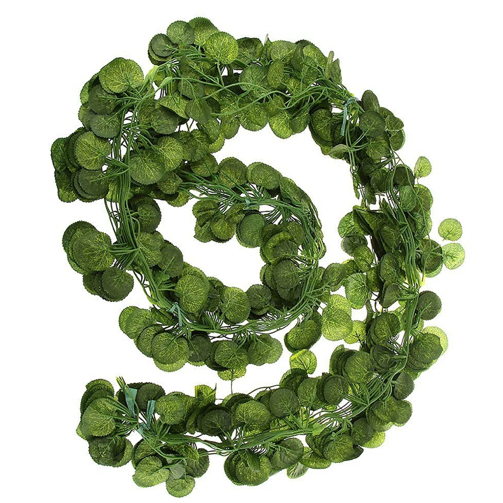 

12pcs 6.5Ft Artificial Hanging Foliage Pumpkin Leaf Vine Garland Decor For Home Wedding Garden Office Indoor Outdoor Greenery