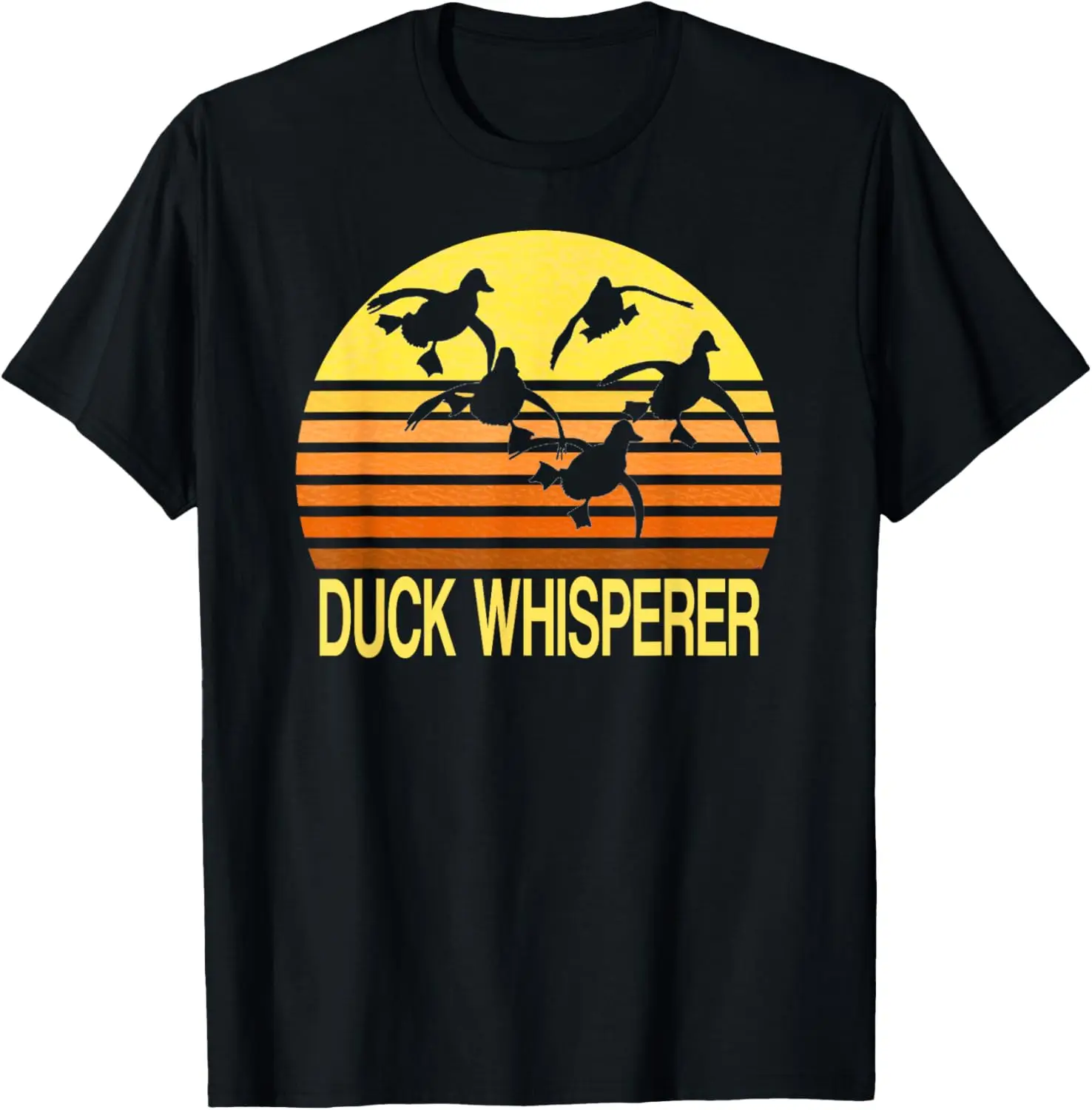 

Duck Whisperer Fall Hunter Retro Sun Ducks Autumn Sky Gift 2 T-Shirt