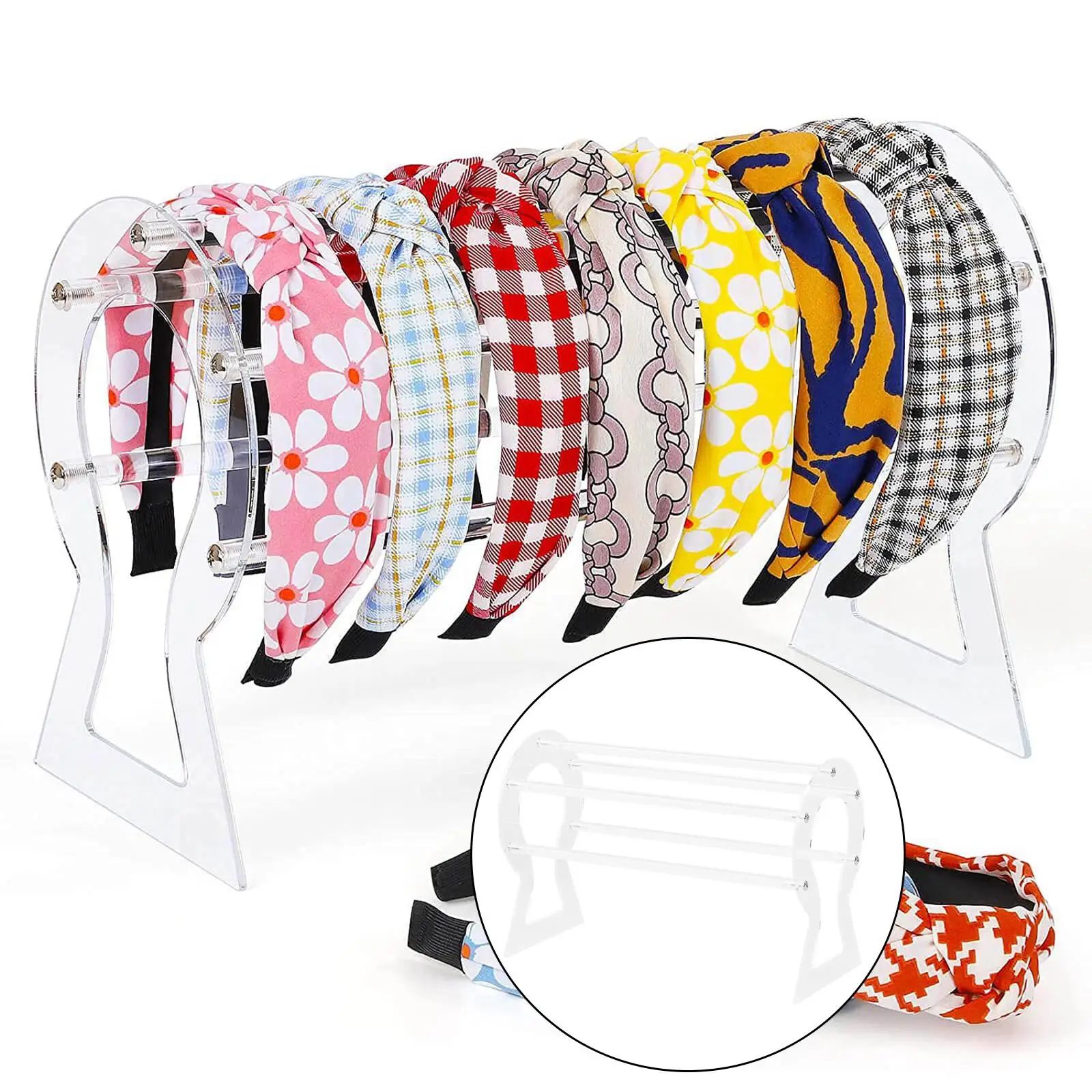 Clear Headband Holder Detachable Gifts Acrylic Durable Scrunchie Display Rack for Necklaces Jewelry Chains Organizer Girls