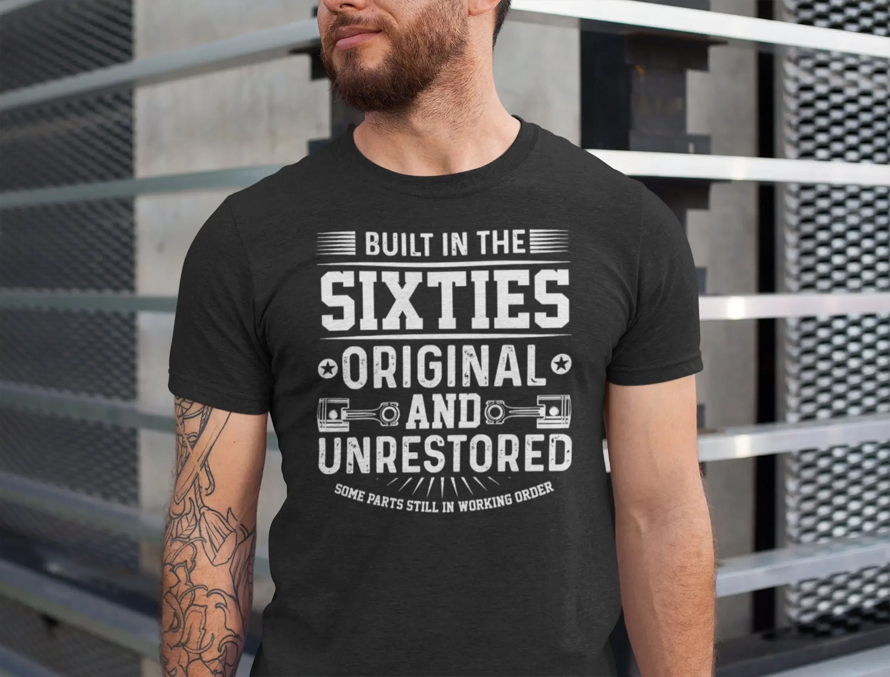Built In The Sixties Men s T Shirt RetiremenT 60th Birthday 55th Bday Party Dads Father day
