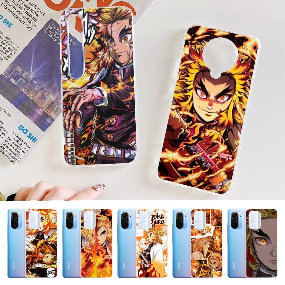 Rengoku Kyoujurou Demon Slayer Phone Case for Samsung S21 A10 for Redmi Note 7 9 for Huawei P30Pro Honor 8X 10i Cover