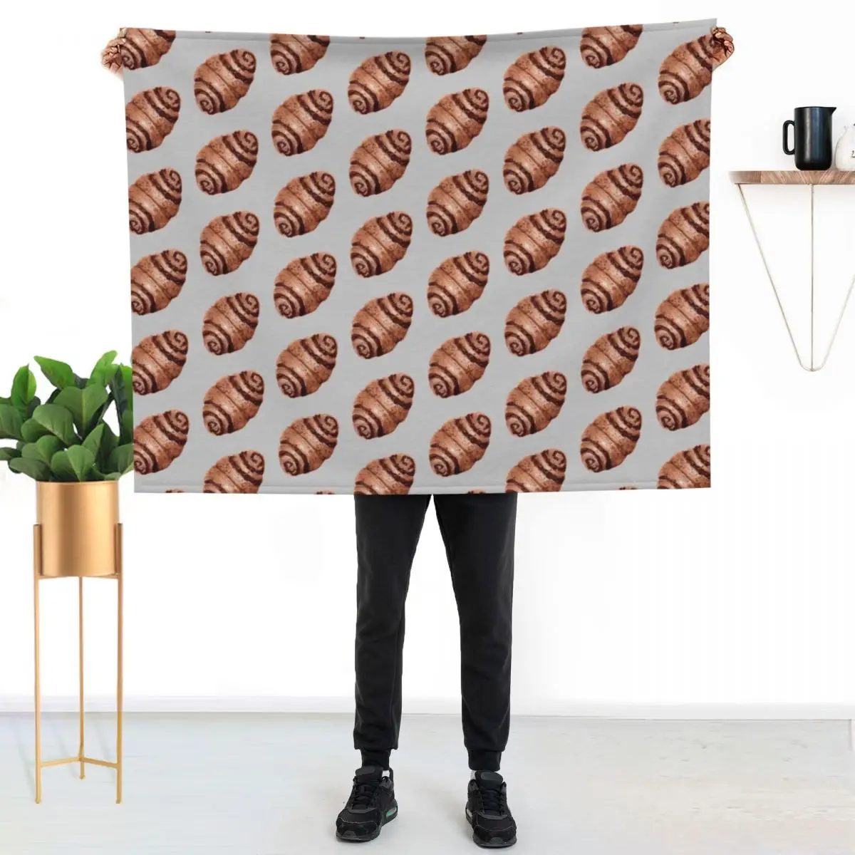 Franzbr?tchen - Watercolour Illustration Throw Blanket For Baby Baby Large Flannels Decorative Throw Luxury Blankets