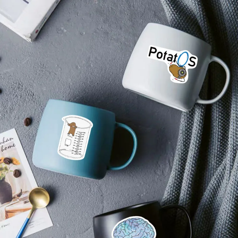 10/30/50pcs การ์ตูนอุปกรณ์ห้องปฏิบัติการสโนว์บอร์ดแล็ปท็อปกระเป๋าเดินทางตู้เย็นดินสอกรณีรูปลอกสติ๊กเกอร์ตกแต่งบ้าน DIY เด็กสาว