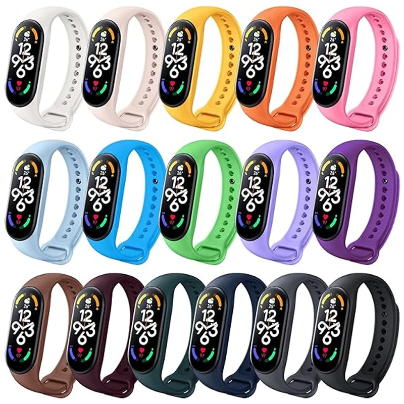 Silicone strap for Xiaomi Mi Band 7 NFC bracelet wrist Miband 5 6 Replacement pulsera Sport correa mi band 7 6 3 4 5 Watchband