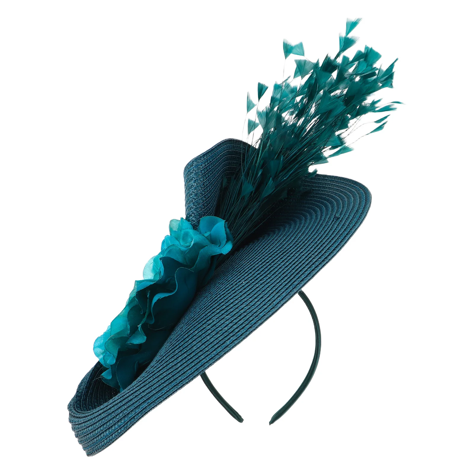 

Women Fascinator Hat Exaggerated Floral Plumes Headband Bridal Wedding Cocktail Tea Party Statement Accessory Fancy Vintage Hat