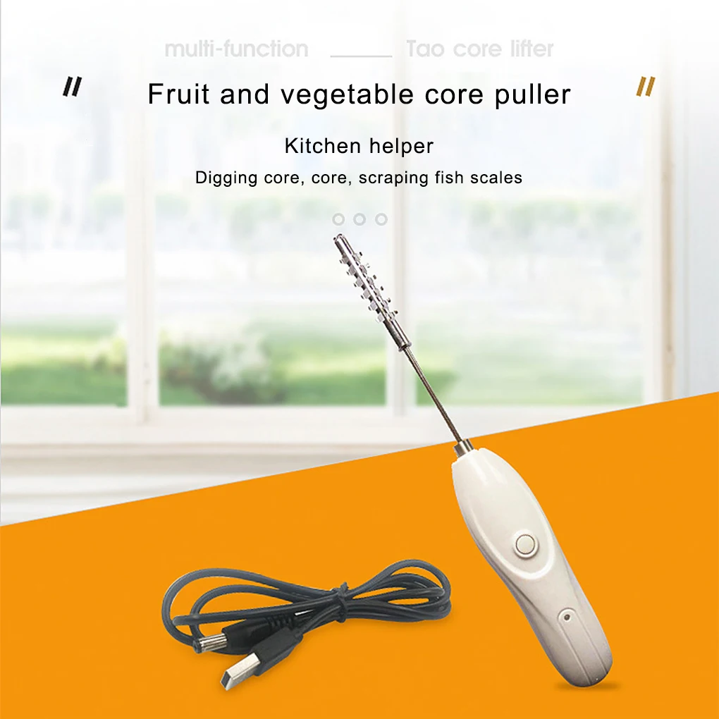 Vegetable Corer Washable Rechargeable Kitchen Core Remover Accessories