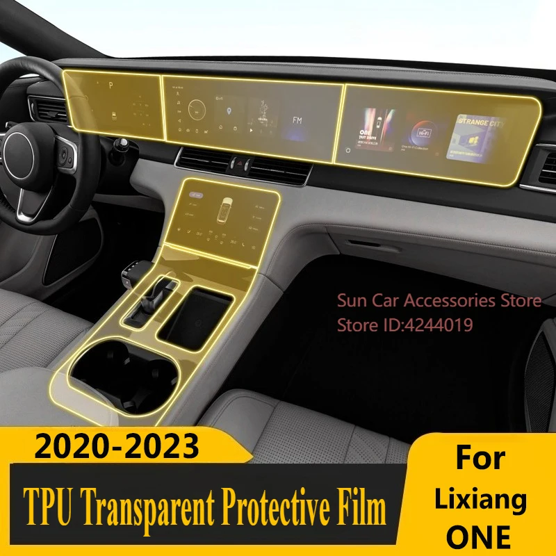

For Ideal Lixiang ONE 2020-2023 Screen Central Control Interior Sticker TPU Protective Film Car Interior Modified Accessories