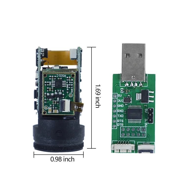 Long Range Laser Sensor 1200m Measuring USB TTL Interface OEM Rangefinder Module for Sight Device