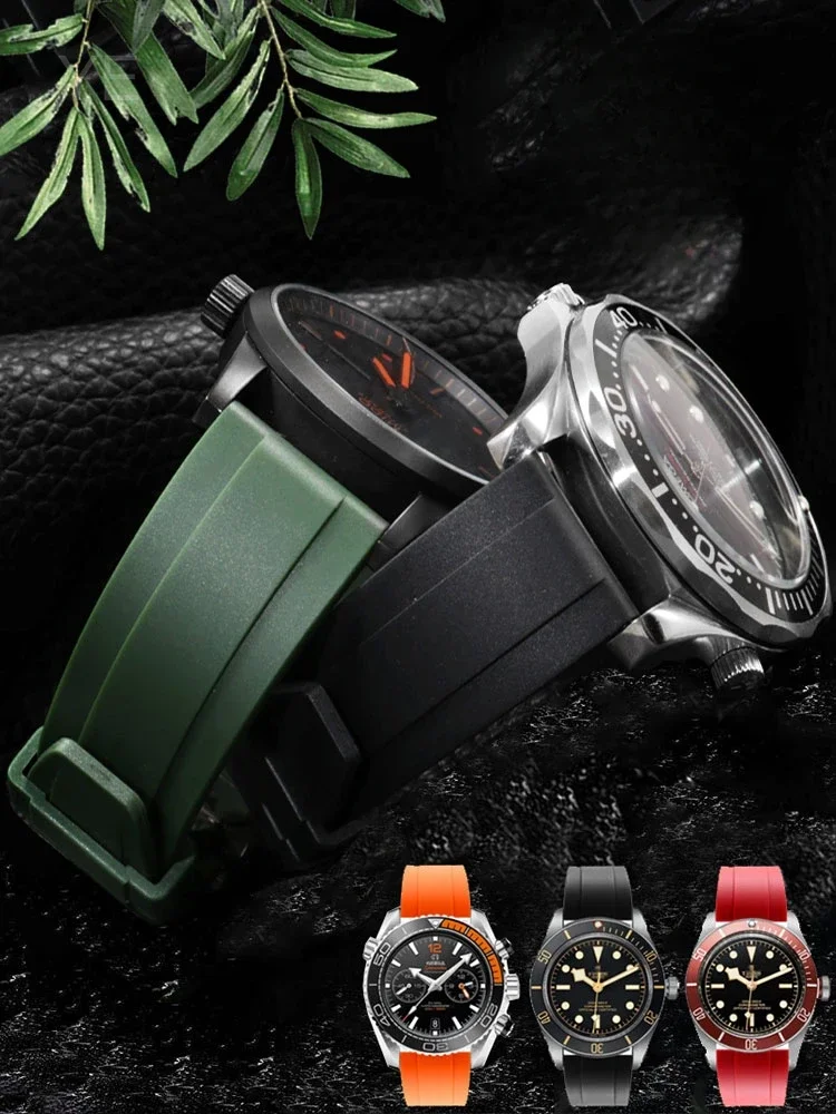 Finely Crafted Quick Release Silicone Watchband for Casio Seiko Breitling Citizen Longines Waterproof Breathable Strap20 22 24mm
