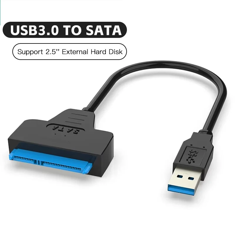 SATA 3 To USB 3.0 Adapter Cable USB To SATA Cable Support 22 pin For 2.5 Inch External HDD SSD Hard Drive PC Computer Connector